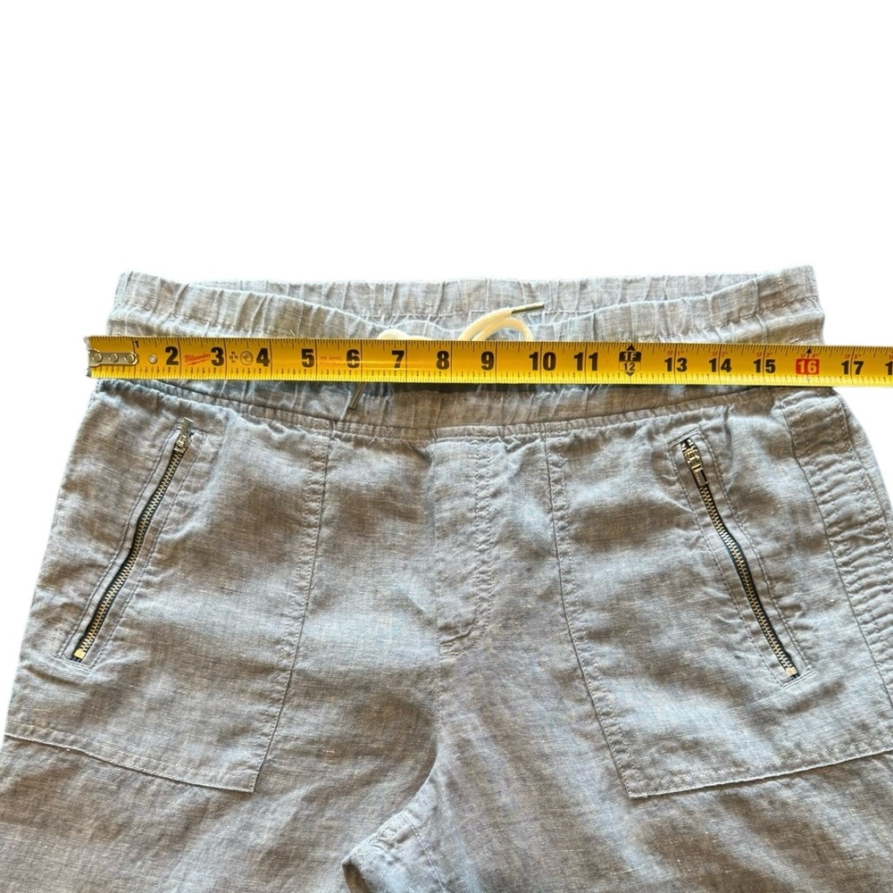 Athleta Cabo Tide Linen Jogger Pants Women’s Size 8 Blue - Picture 6 of 10